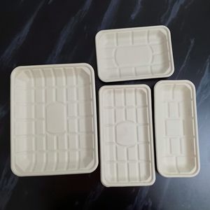 Barquettes alimentaires jetables, compostables et biodégradables en fibre de bagasse de canne <span class=keywords><strong>à</strong></span> sucre, provenant de fabricants cambodgiens. - Product Image 1