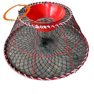 Rete nera Deap mare forte saldato telaio in acciaio PE muitifilament re osso vaso di granchio di neve trappole di granchio per gamberi d'acqua - Product Image 1