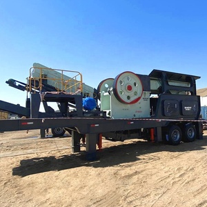 Planta Móvel de Britagem e Triagem Montada em Pneus de 250tph, Britador de Impacto de Mandíbula em Circuito Fechado para Indústria de Mineração de Agregados - Product Image 1