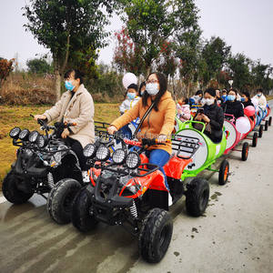 Ville attraction touristique paysage visites interaction parent-enfant petit train tracteur agricole tirant six <span class=keywords><strong>barils</strong></span> d'huile comme sièges - Product Image 4