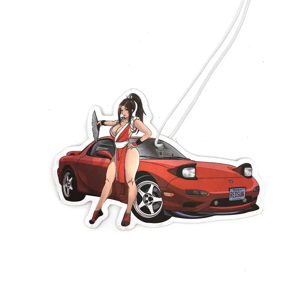 3D 뜨거운 소녀 만화 종이 사용자 정의 다이 컷 자동차 공기 청정기 공장 가격 직접 섹시한 여성 모양 지속 자동차 청정기 펜던트