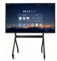 Tableau blanc interactif intelligent à écran tactile LED de 55, 65 et 75 pouces sur pied pour les cours quotidiens à l'école et en maternelle