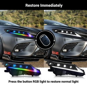 ไฟหน้า HETOP <span class=keywords><strong>Camry</strong></span> ปี 2018-2023 อัพเกรด RGB LED พร้อมไฟ DRL  ไฟเลี้ยว  เลนส์ไฟหน้า  ไฟหน้าดัดแปลงสำหรับ Toyota - Product Image 5