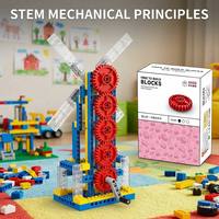 Bloques de Construcción Mecánicos con Engranajes, Bloques de Aprendizaje DIY, Regalo para Niños, 500G, Juego de Bloques de Construcción de Partículas Grandes Premium
