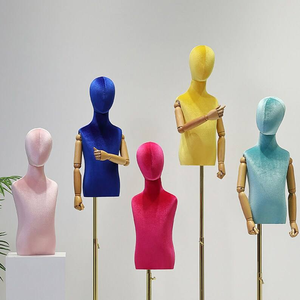 <span class=keywords><strong>Prix</strong></span> usine coloré tissu enfants Mannequin haut du corps enfants Mannequin en fibre de verre pour garçon fille vêtements affichage - Product Image 5