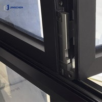 Ventana Plegable Moderna de Aluminio con Recubrimiento Electrostático, Doble Acristalamiento con Rotura de Puente Térmico, Baja Emisividad, Gran Apertura, Insonorizada, para Villa o Apartamento