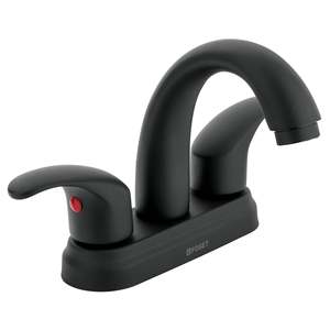 Rubinetto lavandino Aqua 4 'ps con leva a naso ricurvo miscelatore nero opaco Series-AQM-52M da bagno e doccia