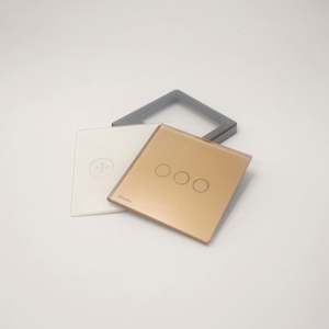 Panel de Control de Interruptor de Vidrio Acrílico Dorado de Diseño Nuevo Personalizado, Panel Frontal Táctil Inteligente con Servicio de Corte y Etiqueta de Recubrimiento Gráfico - Product Image 5