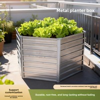 Jardinière en acier galvanisé, respirante, résistante à la corrosion, durable, pour la culture de légumes en extérieur