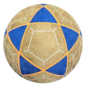 Пентагон, новый запатентованный цельный замшевый футбольный мяч из мягкой кожи, Прочный Футбольный Мяч
