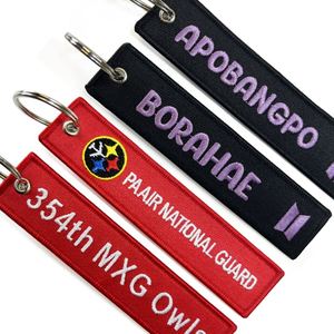 Oem Factory <b>Custom</b> Made Logo Embroidered Keychains Embroidery <b>Key</b> Chains Flight Airplane - Product Image 4