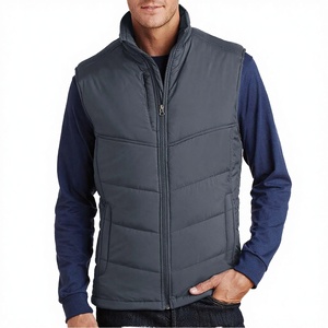Gilet matelassé d'hiver imperméable sans manches pour homme, coupe-vent thermique, gilet d'extérieur durable avec fermeture éclair - Product Image 1
