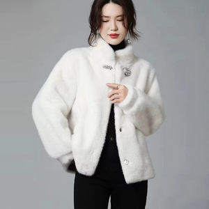 <span class=keywords><strong>Manteau</strong></span> en fausse <span class=keywords><strong>fourrure</strong></span> de <span class=keywords><strong>vison</strong></span> pour femme, haute qualité, vente en gros - Product Image 5