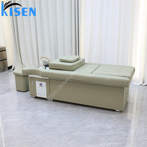 เก้าอี้นวดสระผมปรับเอนได้ ยี่ห้อ Kisen Factory รุ่น Custom Salon พร้อมฟังก์ชั่นนวดเท้า ทำเล็บเท้า ทำสปาหัว และเตียงสระผม พร้อมไฟส่องสว่าง - Product Image 4
