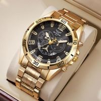 Montre-bracelet pour homme la plus vendue avec affichage de la date, grand cadran décontracté, style hip-hop, en alliage et verre, mouvement à quartz