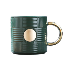 Mug en céramique moderne avec poignée en cuivre et logo, tasse en cuivre Redwood pour un usage quotidien - Product Image 5