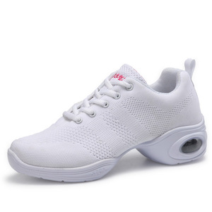 Nuovo modello fondo morbido traspirante maglia nera maglia adulto moderna danza sneaker sport <span class=keywords><strong>donna</strong></span> <span class=keywords><strong>linea</strong></span> quadrata scarpe da ballo <span class=keywords><strong>donna</strong></span> - Product Image 2