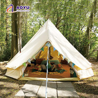 Ceyu Nouveau Style Haute Qualité Tentes Cloche en Toile de Glamping 3M 4M 5M 6M, Yurt Mongol de Camping Pyramidal