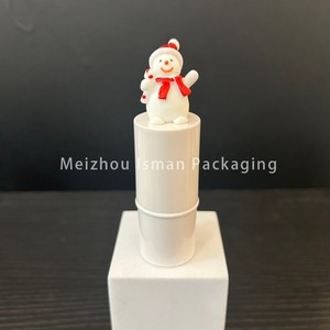 ISMAN - Bálsamo Labial de Lujo en Tubo de 6g con Diseño Navideño de Muñeco de Nieve, Papá Noel y Reno, Estuche Redondo Mate para Lápiz Labial, Plástico, Regalo Navideño, Venta al Por Mayor - Product Image 6