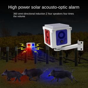 Solar ABS 360-Grad-Induktionsalomlicht 4-Kanal-Schalllicht mit großem Horn Warnung Diebstahls icherung 5-8m Erkennung - Product Image 2