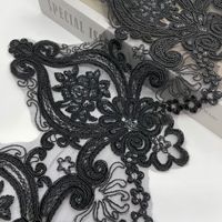 Vêtements en dentelle à paillettes rayées noires, textiles et accessoires pour la maison