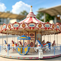Fournisseur chinois de chevaux de carrousel de luxe en fibre de verre de grande taille pour enfants, manèges de parc d'attractions, manège de fête foraine