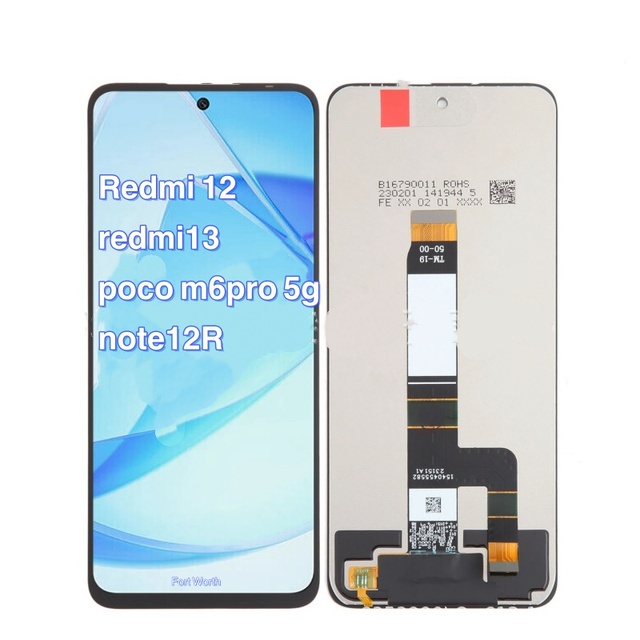 Redmi 12 Redmi 13 Poco M6pro 5G LCD Screen Assembly for Redmi Note12R Display Replacement with 1 Year Warranty 100% Tested