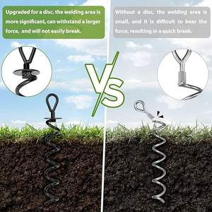 Helix Earth Anchor para muebles de exterior y viñedos Huertos Escuelas Parques-Anclaje de tierra recubierto de polvo de seguridad de acero versátil - Product Image 3
