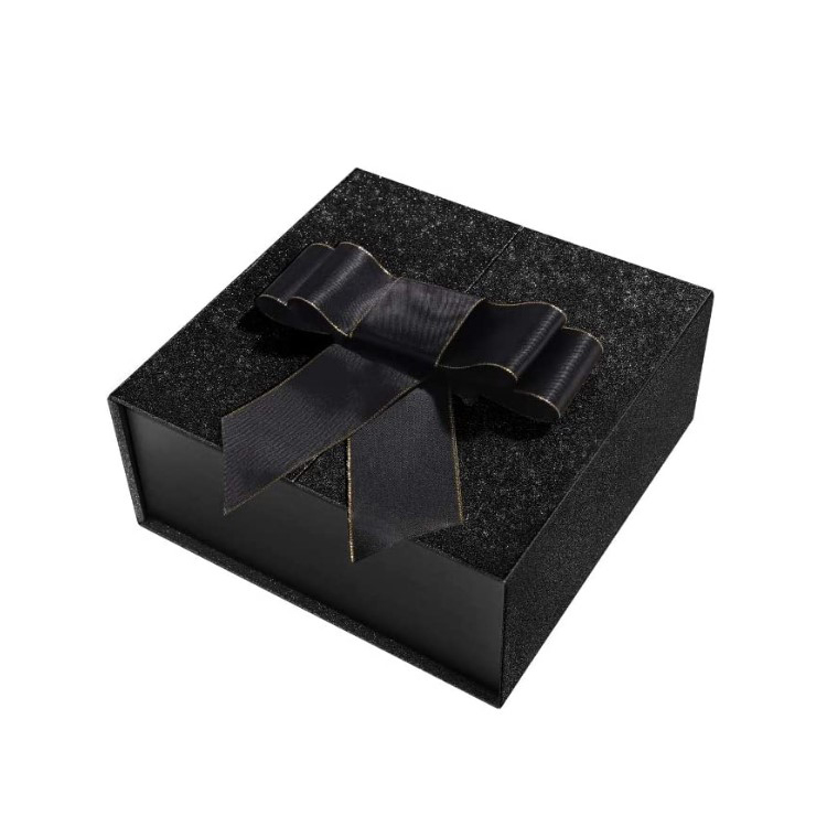 Glitter Gift Boxes with Lids Black Gift Boxes with Ribbons rose gold