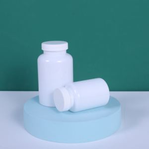Flacon à pilules en plastique HDPE blanc 100 ml 150 ml 200 ml 250 ml 300 ml avec couvercle à vis - Product Image 1