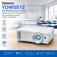 Proyector Empresarial Optoma YDW5512 DLP WXGA de 3800 Lúmenes con Contraste de 22000:1 y Diseño Ligero