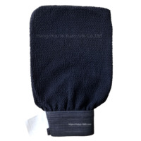Gant marocain noir écologique 300D Rough Viscose Gant exfoliant Marocain Hammam Gove Pour hommes