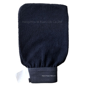 Guante marroquí negro respetuoso con el medio ambiente 300D guante exfoliante de viscosa áspera Hammam marroquí Gove para hombres - Product Image 6