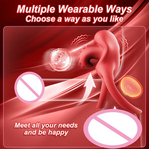 Juguete Sexual para Adultos, <span class=keywords><strong>Anillo</strong></span> para Pene con Control por Aplicación, Resistente al Agua, para Hombres, Estimulación de la Lengua y de los Testículos - Product Image 4