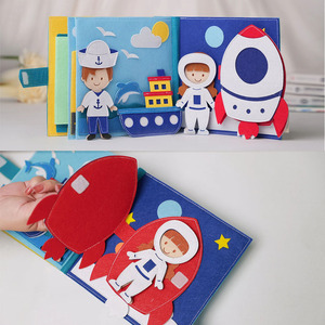 Usine Nouveaux Designs Enfants Roleplay Feutre Livre Enfants Travail <span class=keywords><strong>Apprentissage</strong></span> Calme Livre Tissu Doux Toddler Feutre Occupé Livre - Product Image 4