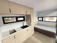 Maisonnette sur roues de 20 pieds, design personnalisé, style cabane, pour hôtel, maisons préfabriquées modulaires entièrement meublées