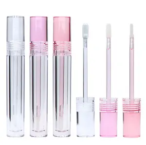 粉色透明透视批发散装管供应商高品质Petg 7.8毫升唇彩容器
