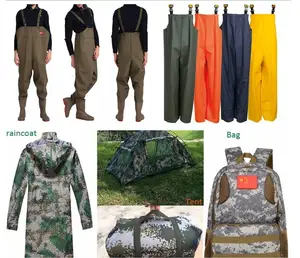 Lonas ecológicas para chubasquero/delantal/traje de pesca vadeo/ropa protectora impermeable absorción de sudor tela recubierta de PVC