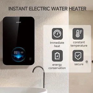 220V sin tanque 8800W 8.8kW Calentadores de agua instantáneos eléctricos Montado en la pared Ducha instantánea Calentador de agua caliente Grifo de agua de cocina Géiser