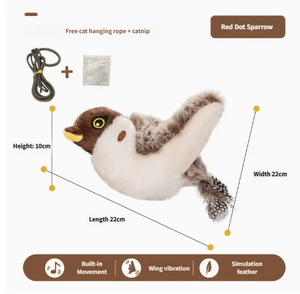 Moderno Juguete Eléctrico Interactivo para Gatos con Sonido Realista de Pájaro, Juguete Automático para Gatos con Sonido de Gorrion, Ideal para Entretenimiento y Actividad Física. - Product Image 5