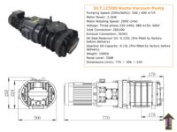 Bomba de Vacío de Tipo Roots DLT LC500, 500m3/h, 2.2kW, 3 Fases, Entrada ISO100, para Sistemas de Recubrimiento Industrial, OEM Disponible