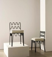 Chaise de salle à manger de style français, design rétro, chaise de table à manger créative, style antique, chaise de loisirs