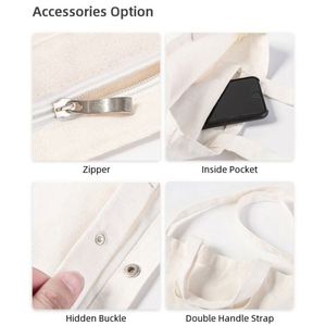 Bolsa de Mano de Algodón Orgánico, Bolsa de Compras de Lona Ecológica, Logotipo con Diseño Personalizado - Product Image 2