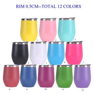 Custom12 oz Stainless Steel Stemless <strong>Wine</strong> Glass Unbreakable Insulated Double Wall Vacuum Travel Mugs <strong>Wine</strong> <strong>Tumbler</strong> - Product Image 3