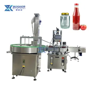 Bsk-Lax01 Jar Metal Cap Capping Machine Automatic Glass Bottle Feeding Cans Capping Machines