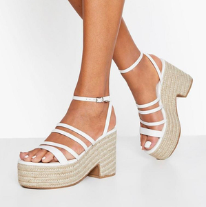 Feminine Wholesale white shoes wedge 