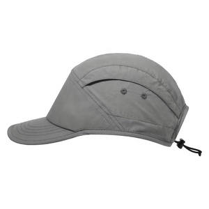 Casquettes de sport vierges pour hommes et femmes Casquettes de course sur sentier en polyester à séchage rapide pour adultes Casquettes de camp à 5 panneaux Casquettes de golf solides Personnalisez votre logo - Product Image 3