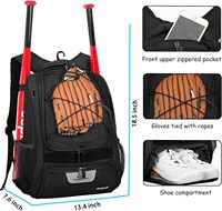 Tas Ransel Olahraga Kasual Ramah Lingkungan Ukuran Besar dengan Tempat Bola USB & Kompartemen Sepatu untuk Bola Basket, Sepak Bola, Bola Voli, Gym, dan Bisbol