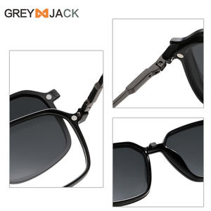 Nouvelles lunettes de soleil polarisées magnétiques avec verres interchangeables pour hommes et femmes, monture TR90, verres TAC, protection UV, unisexe - Product Image 4