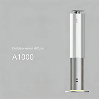 Diffuseur d'huiles essentielles de luxe en aluminium pour bureau, rechargeable, contrôle intelligent par application, parfums jusqu'à 200 m³